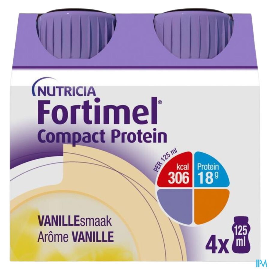 Fortimel Compact Protein Goût Vanille Bouteilles 4x125 ml