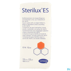 Sterilux Es 7,5x7,5cm12pl.nst 100 P/s
