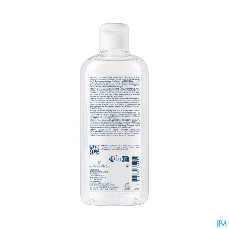 Ducray SENSINOL Shampooing Traitant Physioprotecteur anti-démangeaisons Cuirs chevelus Sensibles