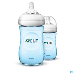 Philips Avent Natural 2.0 Biberon 260ml Blue Duo SCF035/27