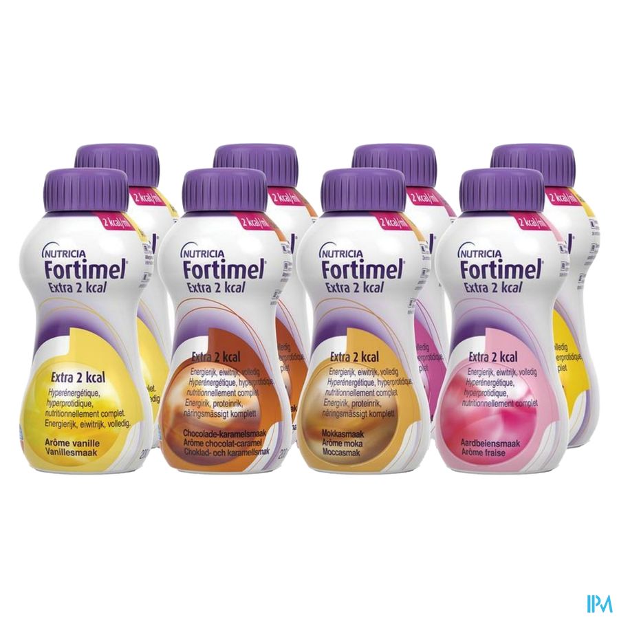 Fortimel Extra 2 Kcal Mixed Multipack Complément Nutritionnel Dénutrition Bouteilles 8x200ml