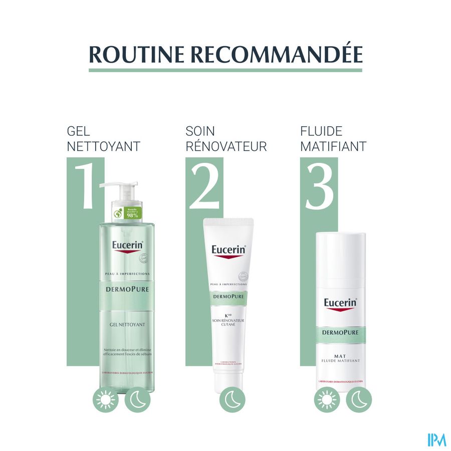 DermoPure K¹º Soin Rénovateur Cutané Acné Peau à Imperfections Tube 40ml