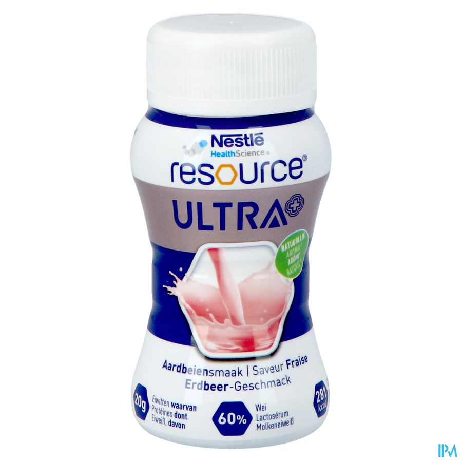 Resource Ultra+ Saveur Fraise 4x125ml