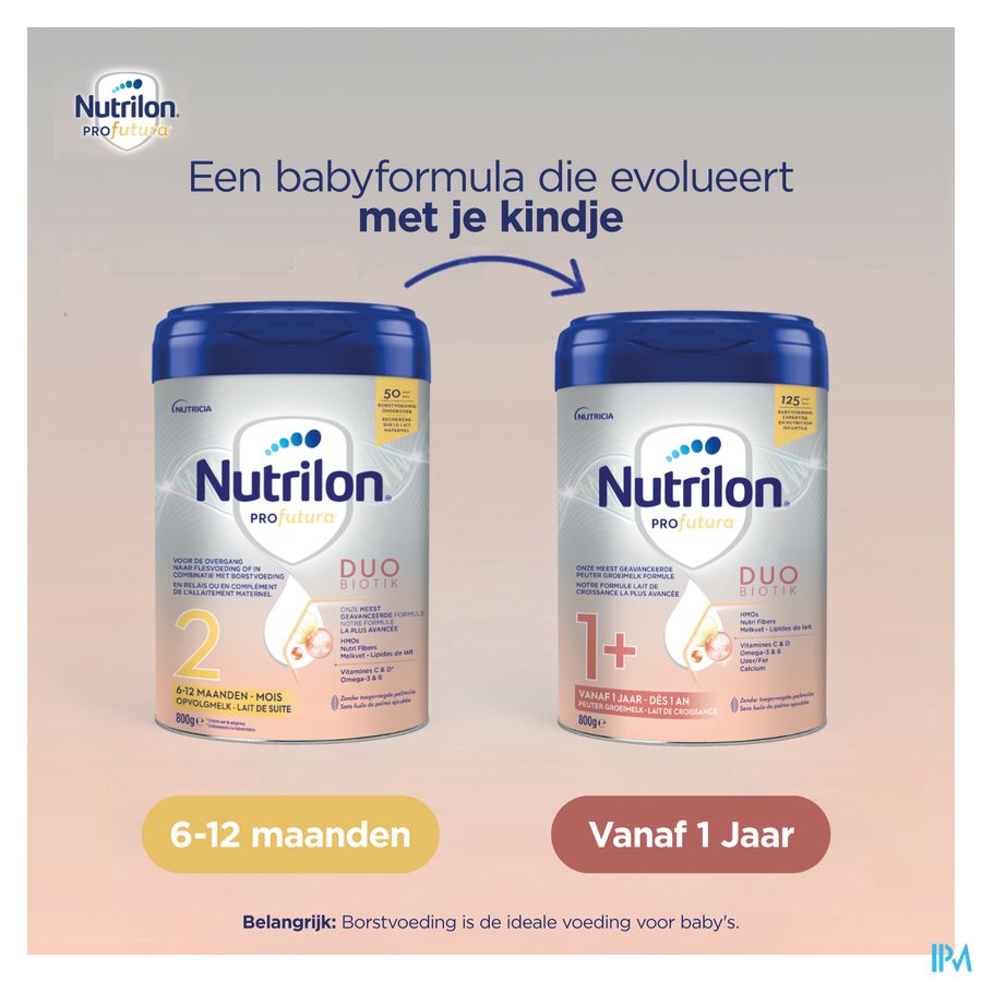 Nutrilon Profutura 2 | Composition unique DUOBIOTIK | Lait de suite Bébé 6 à 12 mois  | Lait en Poudre pour Biberon | 800g