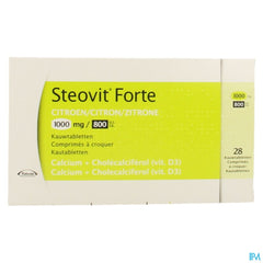 Steovit Forte Citron 1000mg/800 U.I. Calcium & Vit D - 28 comprimés à croquer