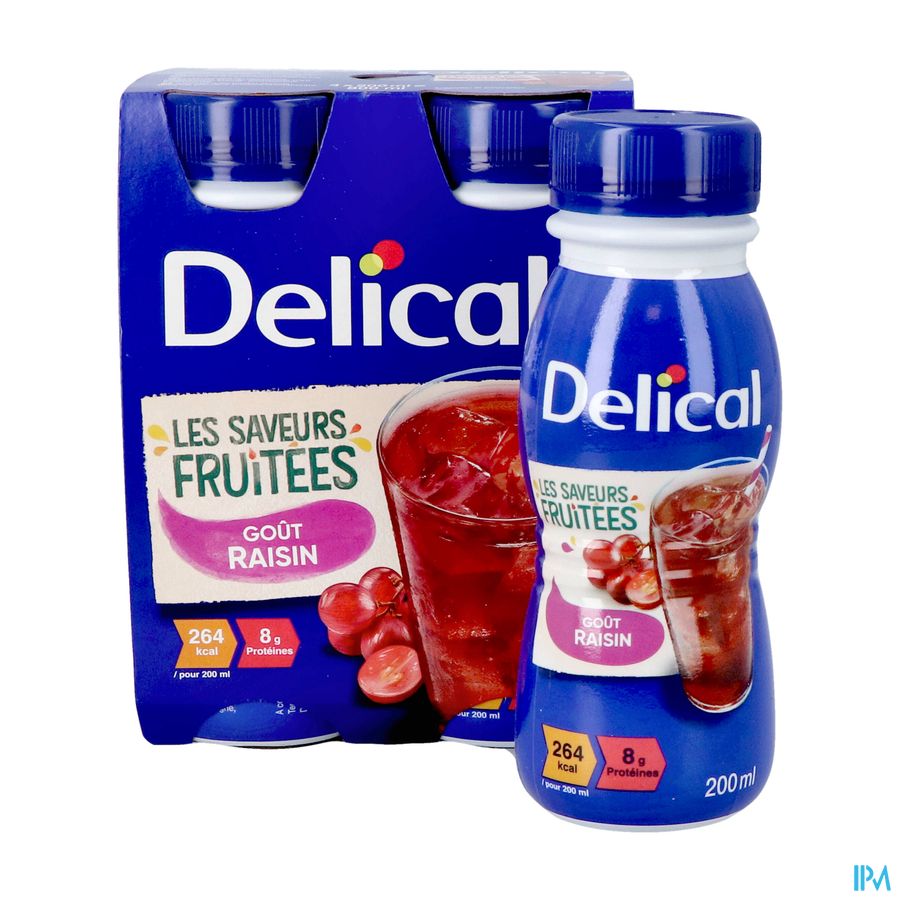 Delical Boisson Fruitee Raisins 4x200ml