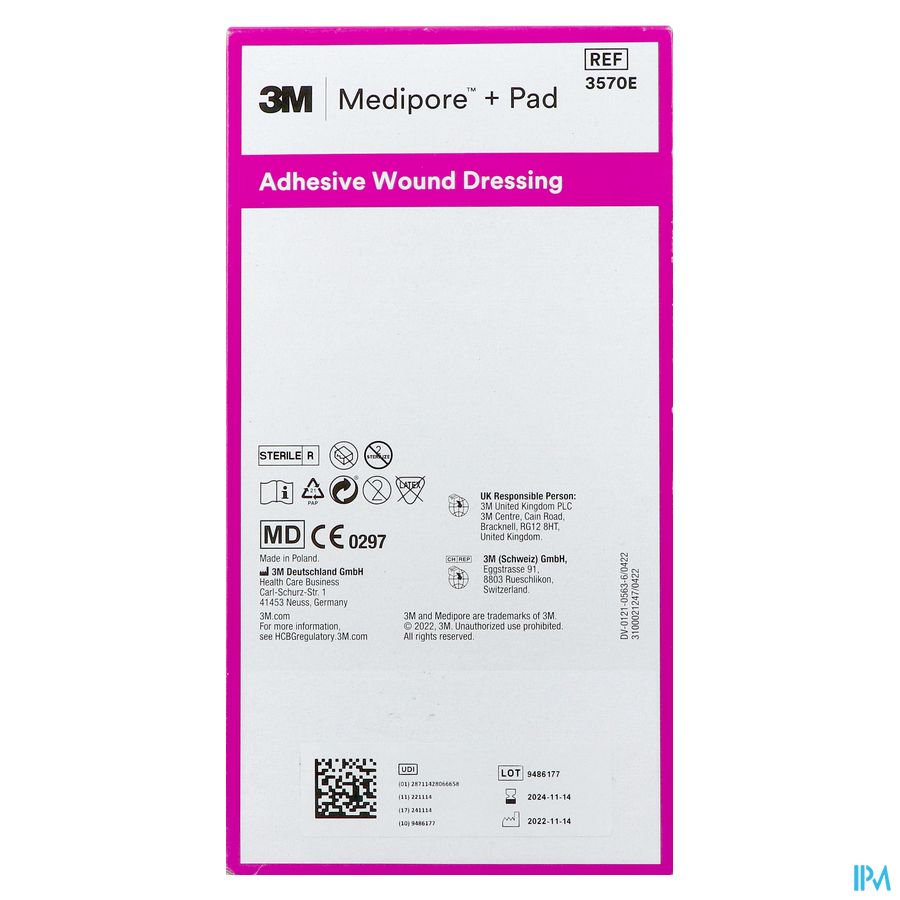 Medipore + Pad 3m 10x20,0cm 25 3570e