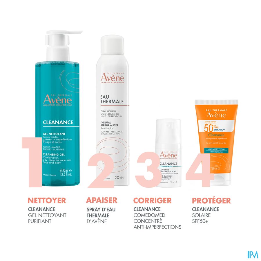 Eau Thermale Avène - Gel nettoyant Matifiant Cleanance Peaux Grasses À Imperfections