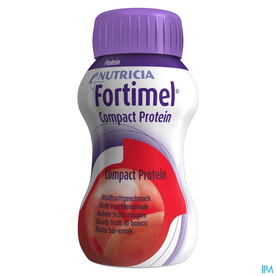 Fortimel Compact Protein Goût Fruits De La Forêt Bouteilles 4x125ml