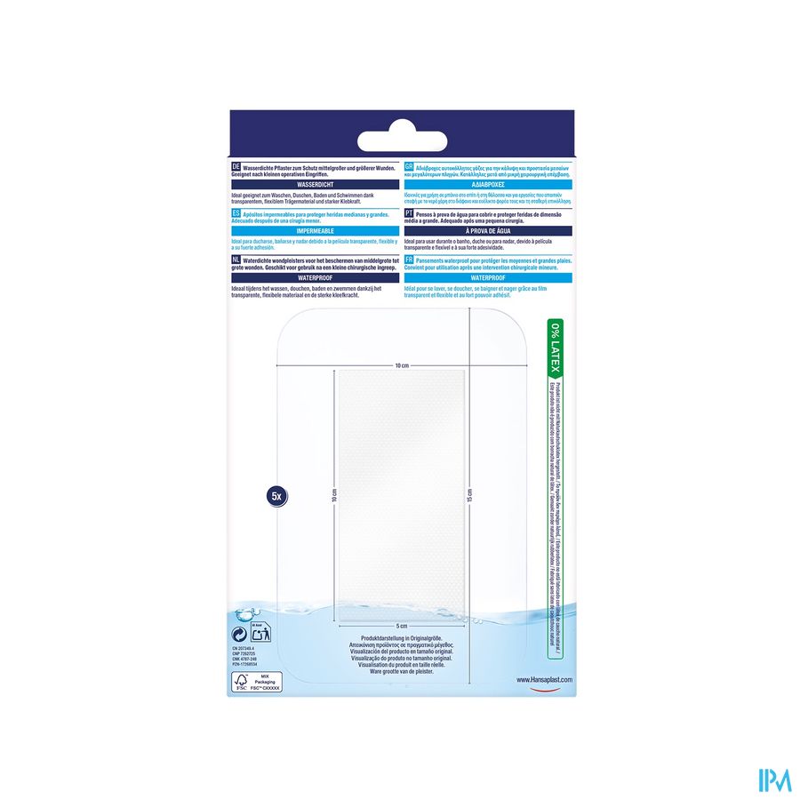 Hansaplast Aqua Protect 3xl Strips 5