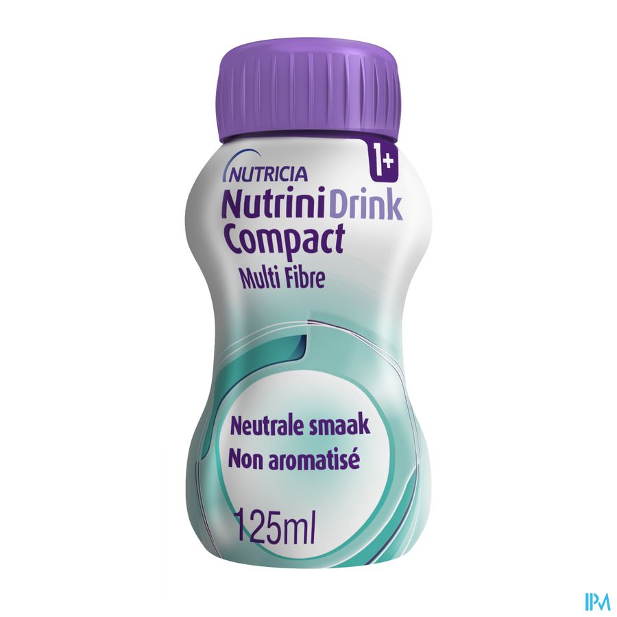 NutriniDrink Compact Multi Fibre Goût Neutre Bouteilles 4x125ml