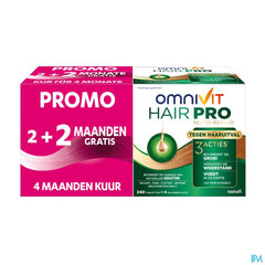 Omnivit Hair Pro 240cp PROMO 2 mois gratuits - Vitamine Anti-chute Cheveux