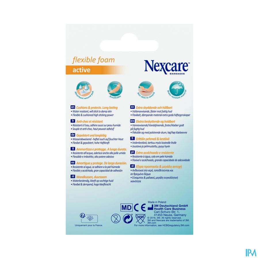 Nexcare 3m Flexible Foam Active Ha Pans Predec. 30