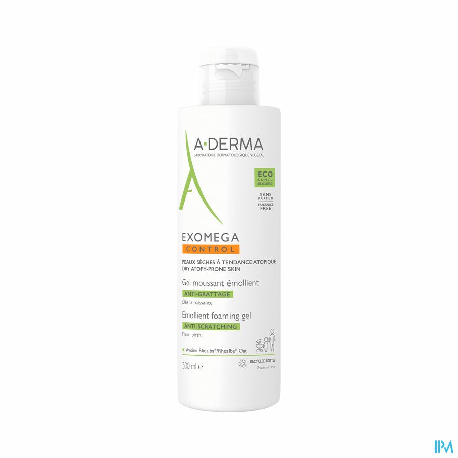 A-DERMA - EXOMEGA CONTROL GEL MOUSSANT ÉMOLLIENT ANTI-GRATTAGE - Peaux à tendance atopique