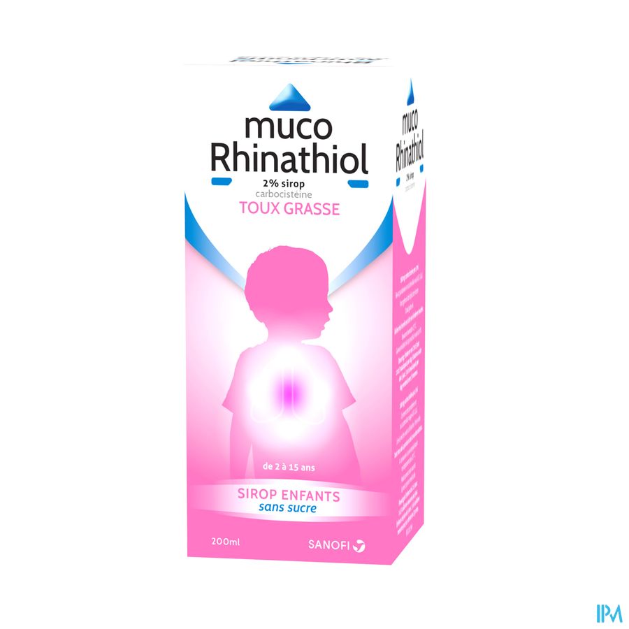 Muco Rhinathiol 200ml enfants sans sucre - Toux grasse