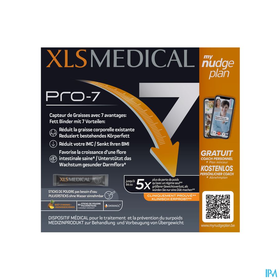 XLS Medical Pro-7 sticks de poudre – Perte de poids & 7 avantages cliniquement prouvés