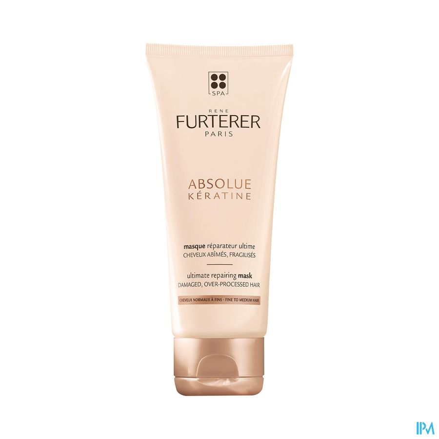 René Furterer Masque réparateur ultime - Cheveux normaux à fins  - Masque à la Kératine pour cheveux abimés - ABSOLUE KERATINE