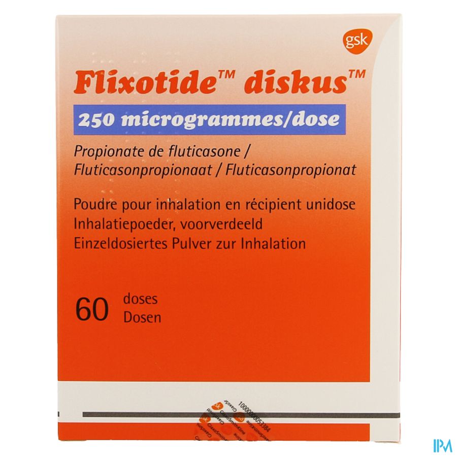 Flixotide 250 Diskus Pulv Inh 60dos