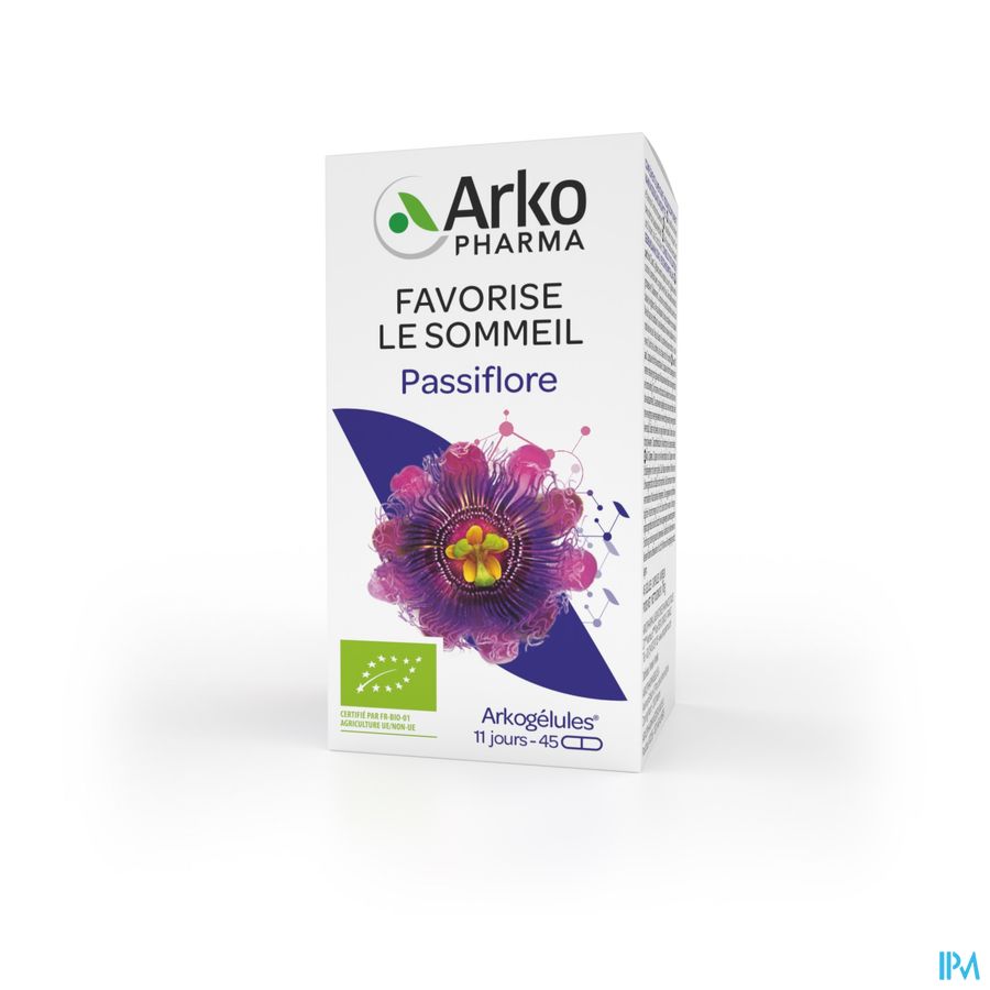 Arkopharma Arkogélules Passiflore Bio Favorise le sommeil 45 gélules