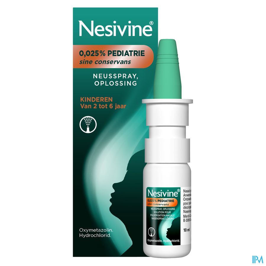 Nesivine 0,025% Sine Conserv Ped Spray Nas 10ml