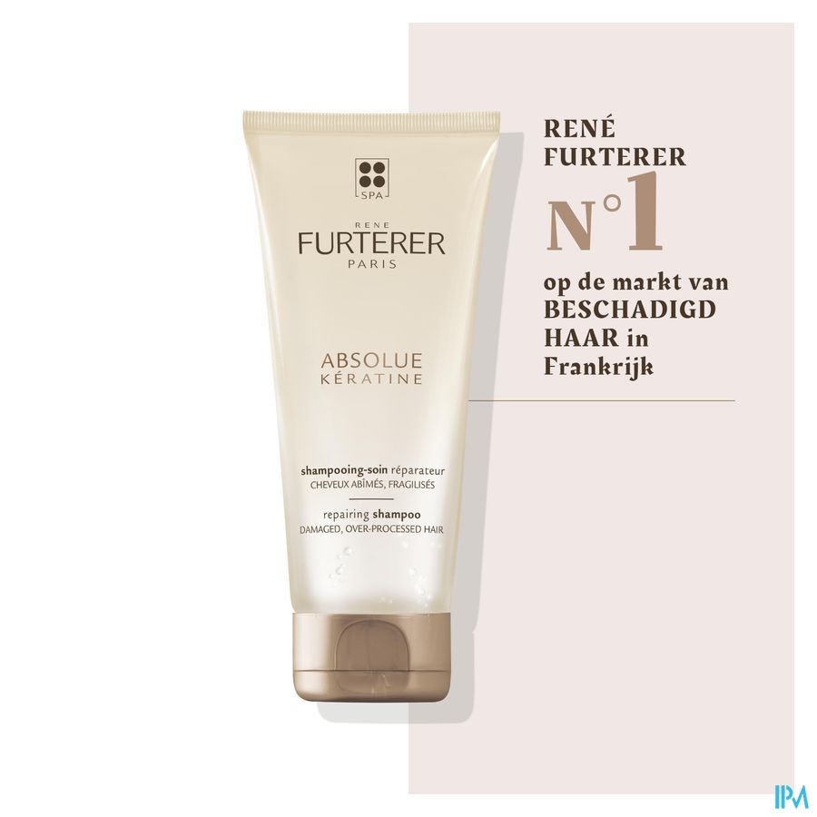 René Furterer - Shampooing-soin réparateur - Shampoing sans sulfates à la Kératine Végétale - ABSOLUE KERATINE