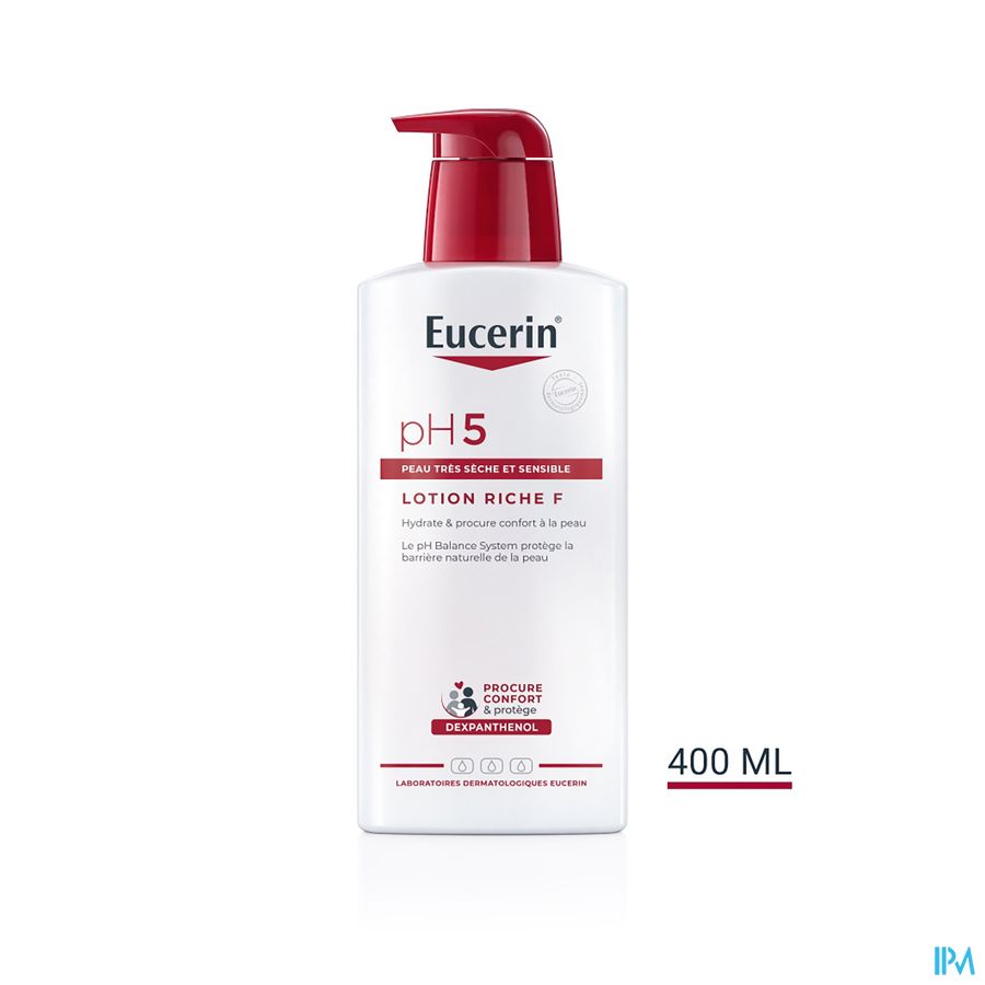 pH5 Lotion Riche F Peau Très Sèche et Sensible avec pompe 400ml