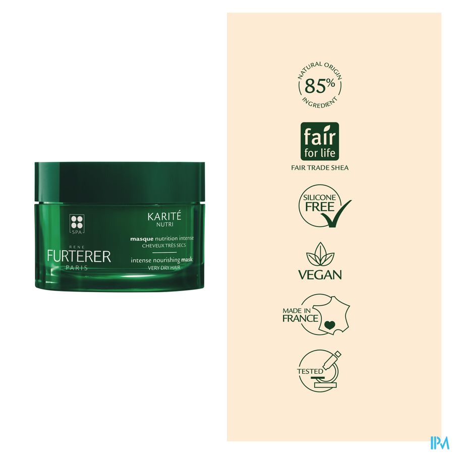 René Furterer - Masque nutrition intense - Masque nourrissant d'exception au beurre de Karité - KARITE NUTRI