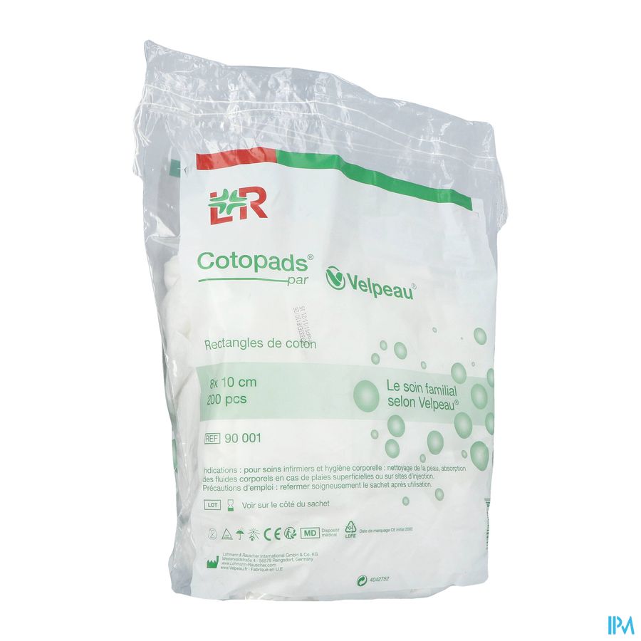 Cotopads Velpeau 8x10cm Sach 200 90001