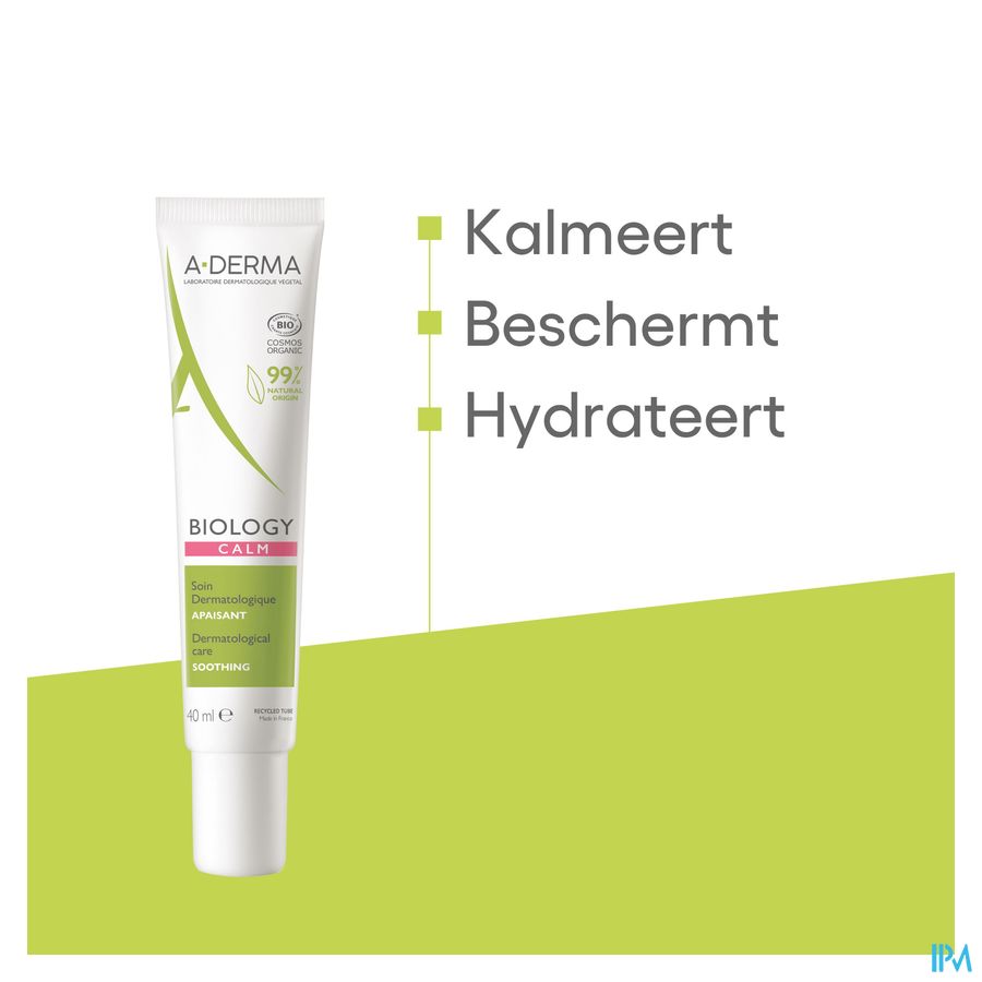 A-DERMA - BIOLOGY CALM SOIN DERMATOLOGIQUE APAISANT - Crème apaisante visage - BIOLOGY