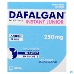 Dafalgan Instant Junior Fraise 250mg Gran Sach 20