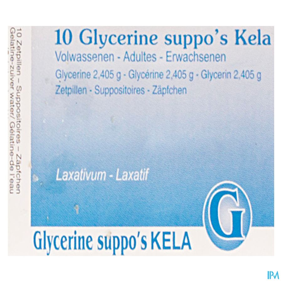 Glycerine Kela Pharma glycérine laxatifs suppositoires adultes