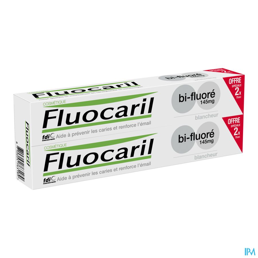 Fluocaril Dentifrice Bi-fluore 145 Blanche 2x75ml