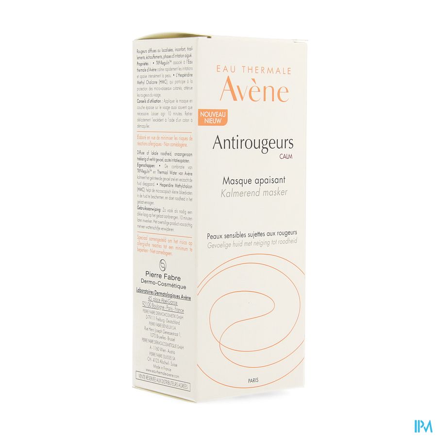 Eau Thermale Avène - Masque apaisant Antirougeurs CALM