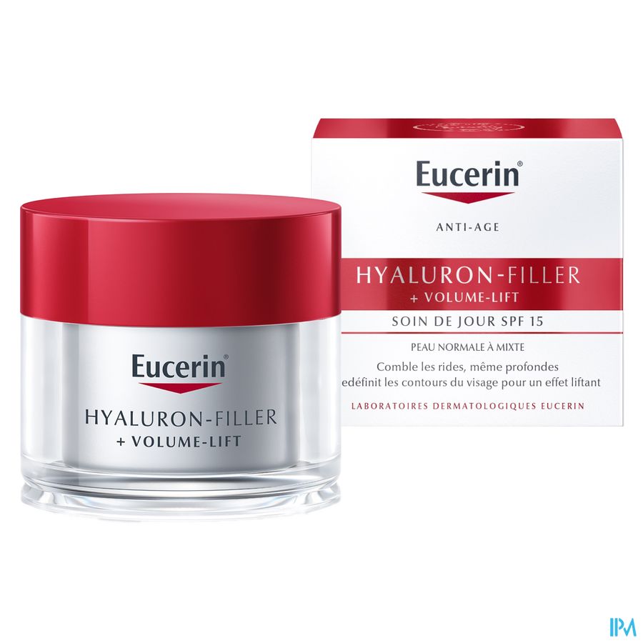 Hyaluron-Filler + Volume-Lift Soin de Jour SPF 15 Peau Normale à Mixte Anti-Rides & Anti-Âge Pot 50ml