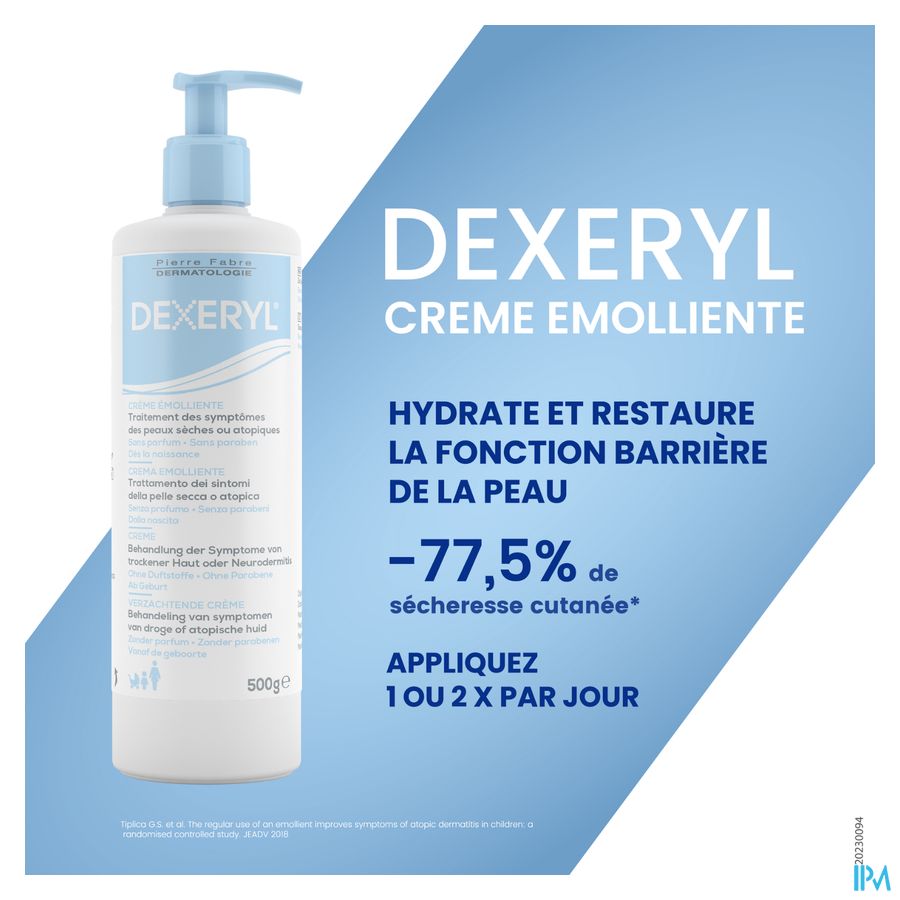 DEXERYL CREME EMOLLIENTE 500 G Peau très sèche à tendance atopique