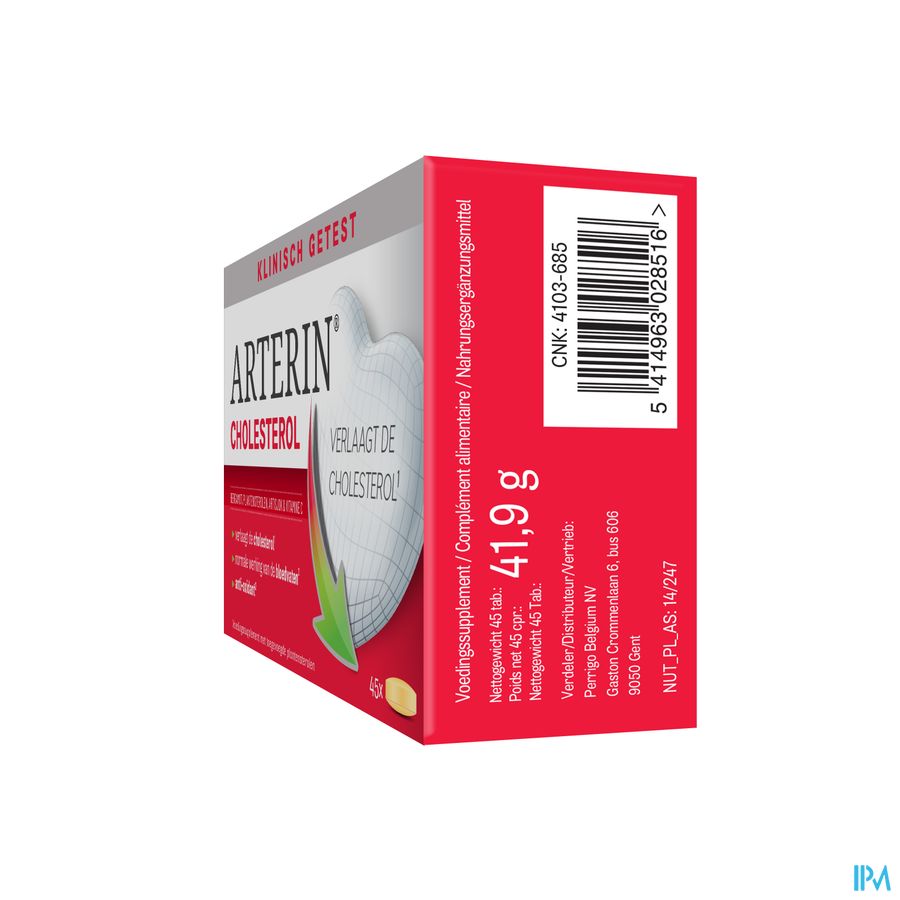 Arterin® Cholestérol 45 Comprimés - Réduit le cholestérol