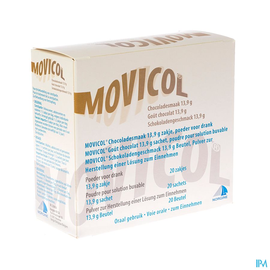 Movicol Gout Chocolat Sachets 20 X 13,7g