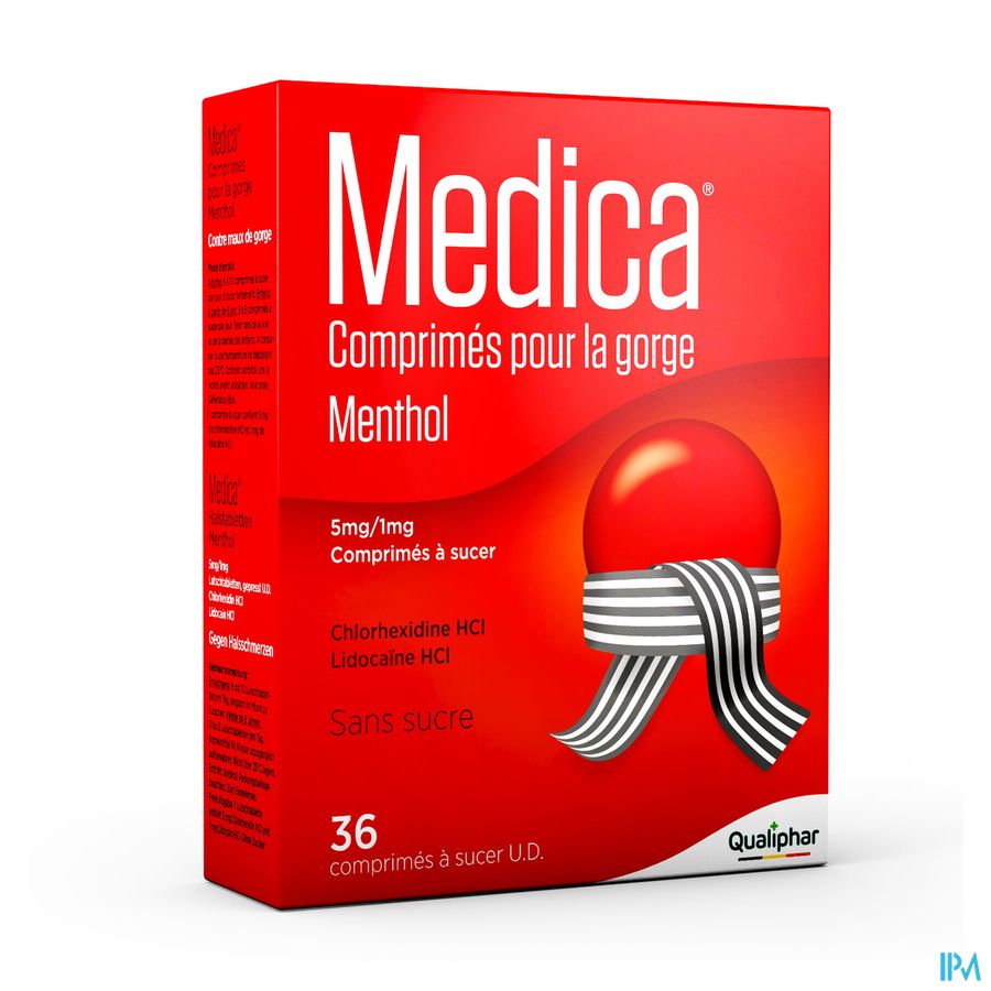 Medica comrpimés pour la gorge Menthol 36 pce - mal de gorge