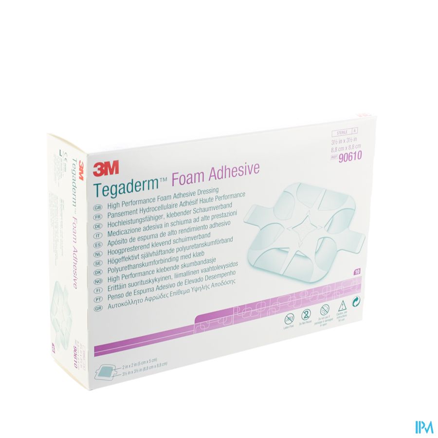 Tegaderm Foam Dressing Adh 8,80x 8,80cm 10 90610