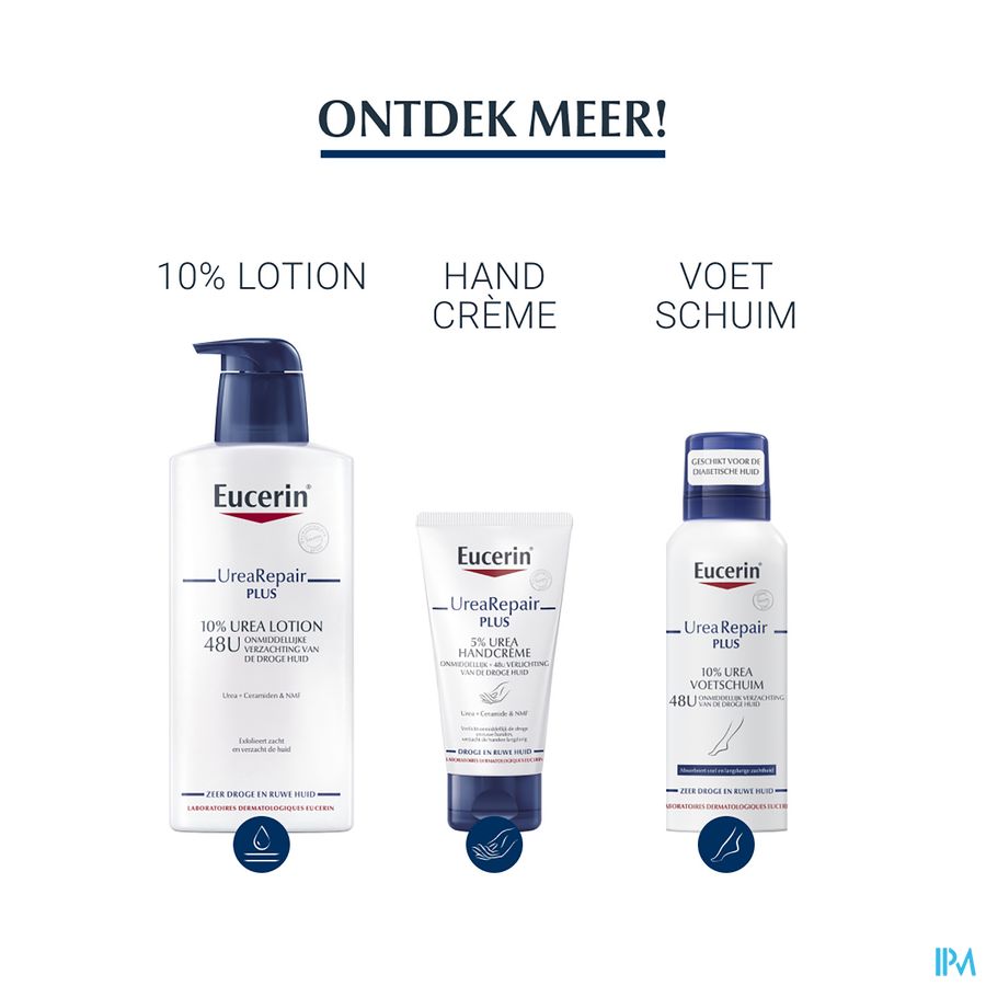 UreaRepair Plus 5% Mousse Lavante à l'Urée Parfum Apaisant Peau Sèche et Rugueuse avec pompe Visage et Corps 200ml