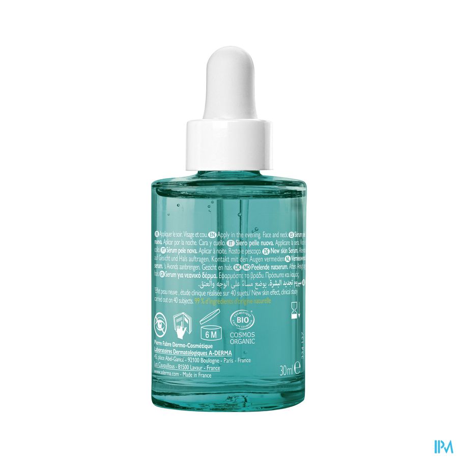 A-DERMA  BIOLOGY AC NIGHT-PEEL Sérum anti-imperfections - Effet peau neuve - Points noirs, acné