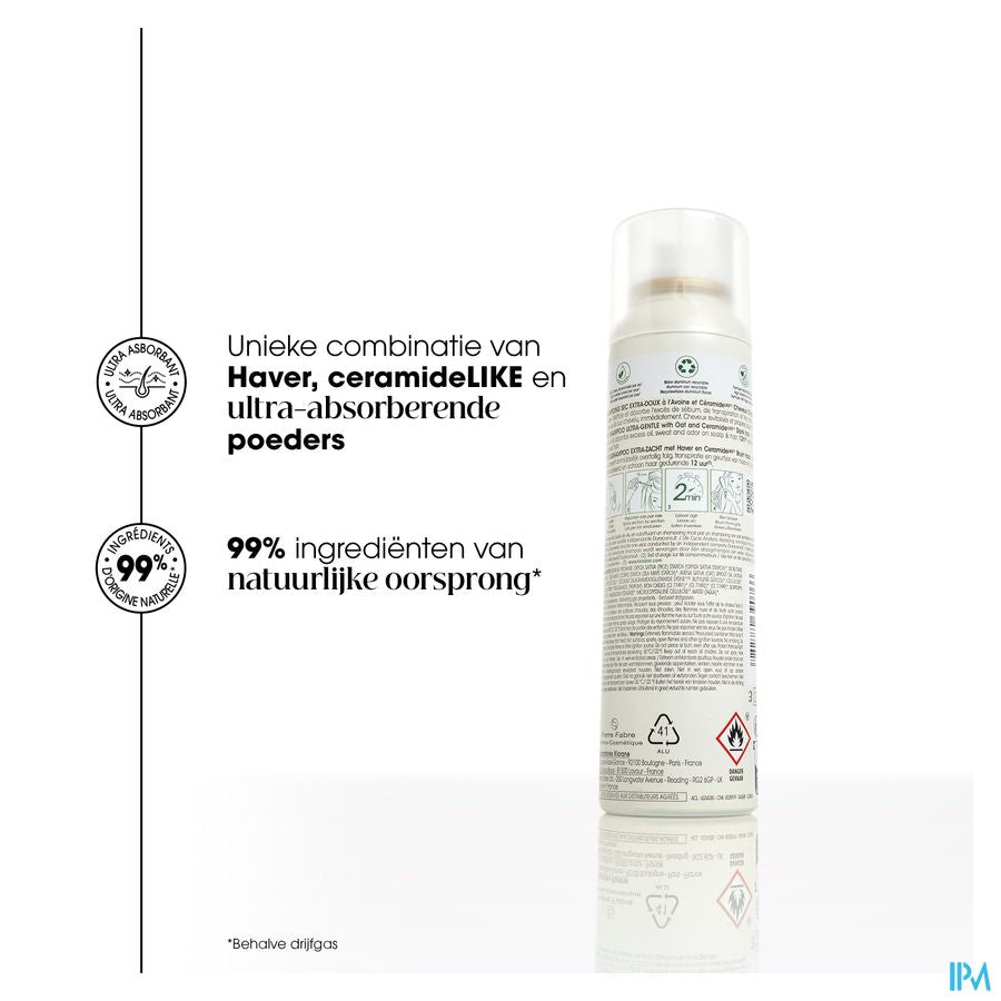Klorane Shampoing sec teinté extra-doux - Cheveux châtains à bruns - à l'Avoine & Céramideᴸᴵᴷᴱ