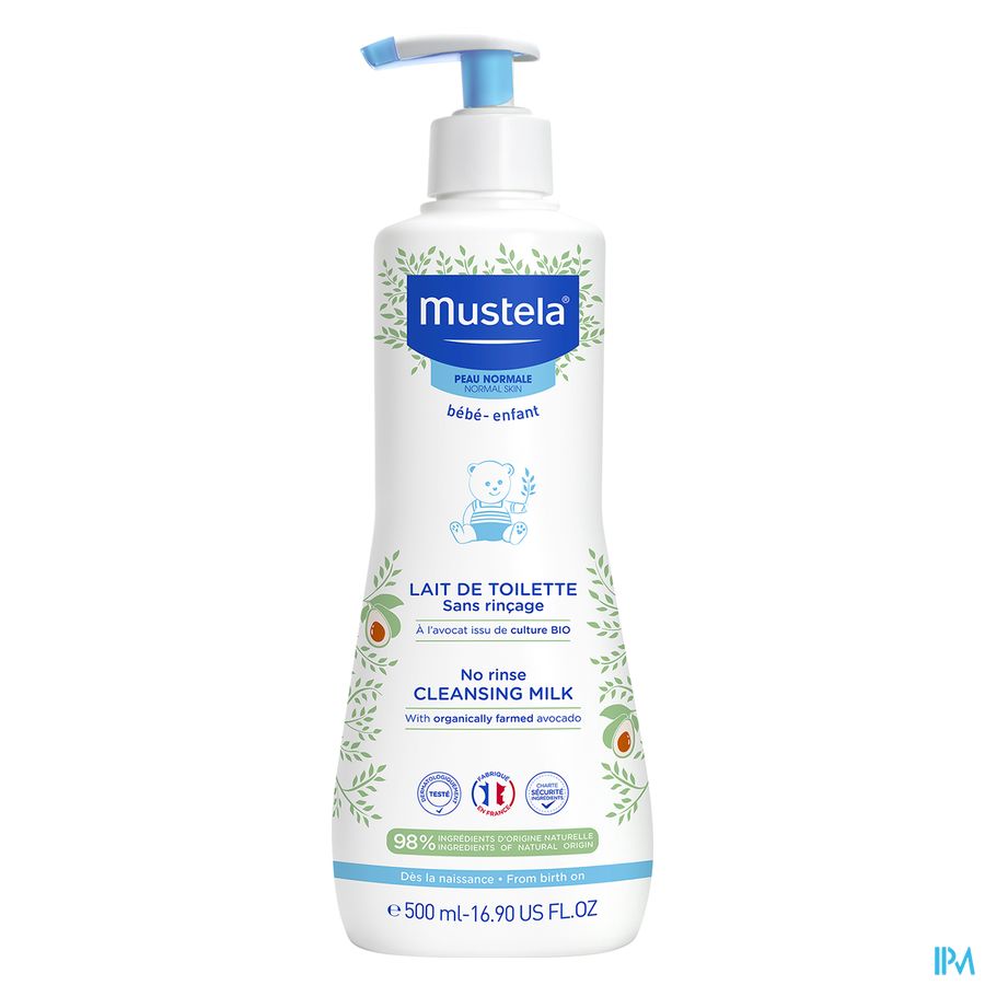 Mustela lait de toilette sans rinçage - Peau normale 500 ml