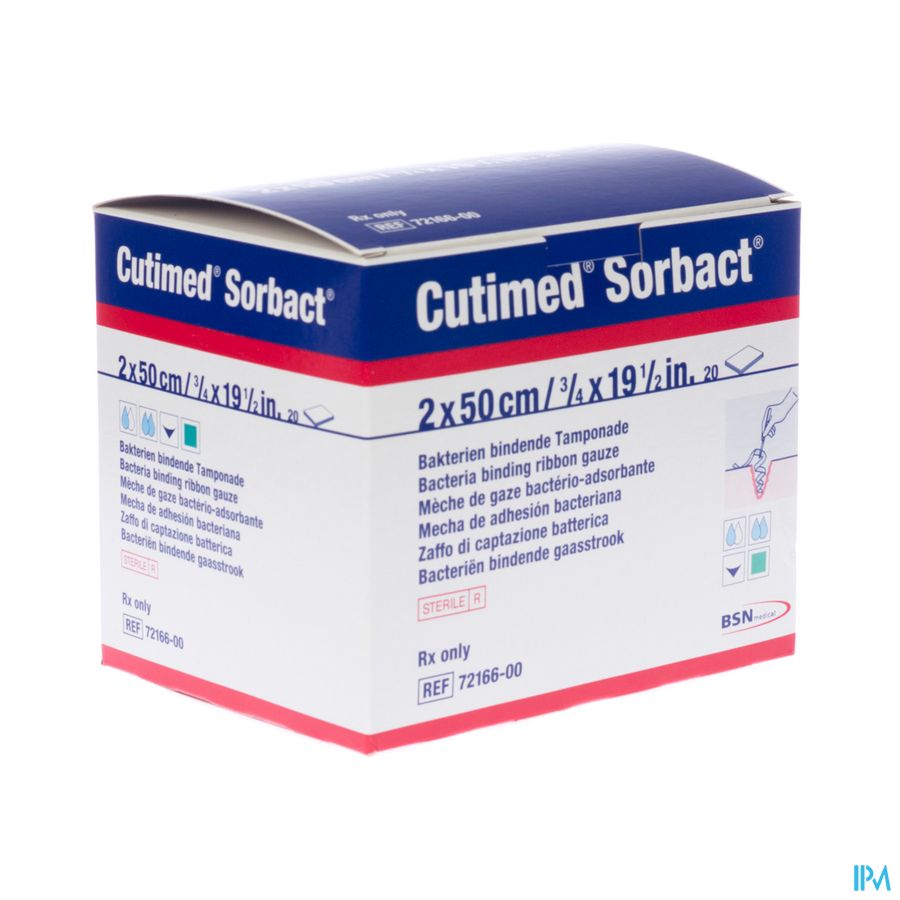 Cutimed Sorbact Meches 2x50cm 20 7216600