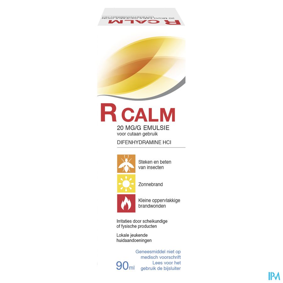 R CALM Emulsion 90ml - piqûre et morsures d'insectes, coups de soleil, brûlures superficielles