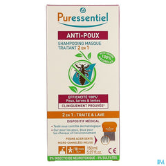 Puressentiel A/poux Sh Traitant 2en1 150ml+peigne