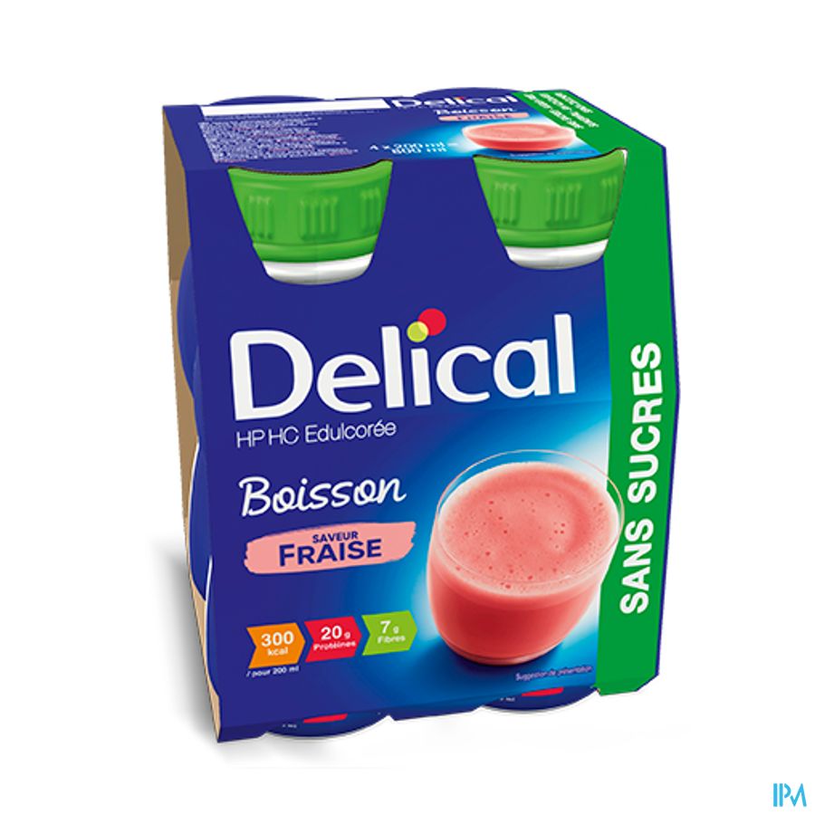 Delical Boisson Hp-hc S/sucre Fraise 4x200ml