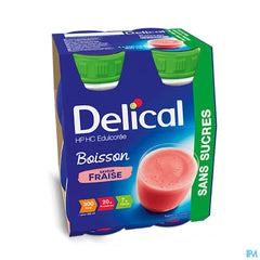 Delical Boisson Hp-hc S/sucre Fraise 4x200ml