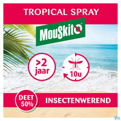 Mouskito Tropical Spray 100 ml - Anti-Moustiques, Mouches, Tiques - Zones Tropicales - DEET 50%