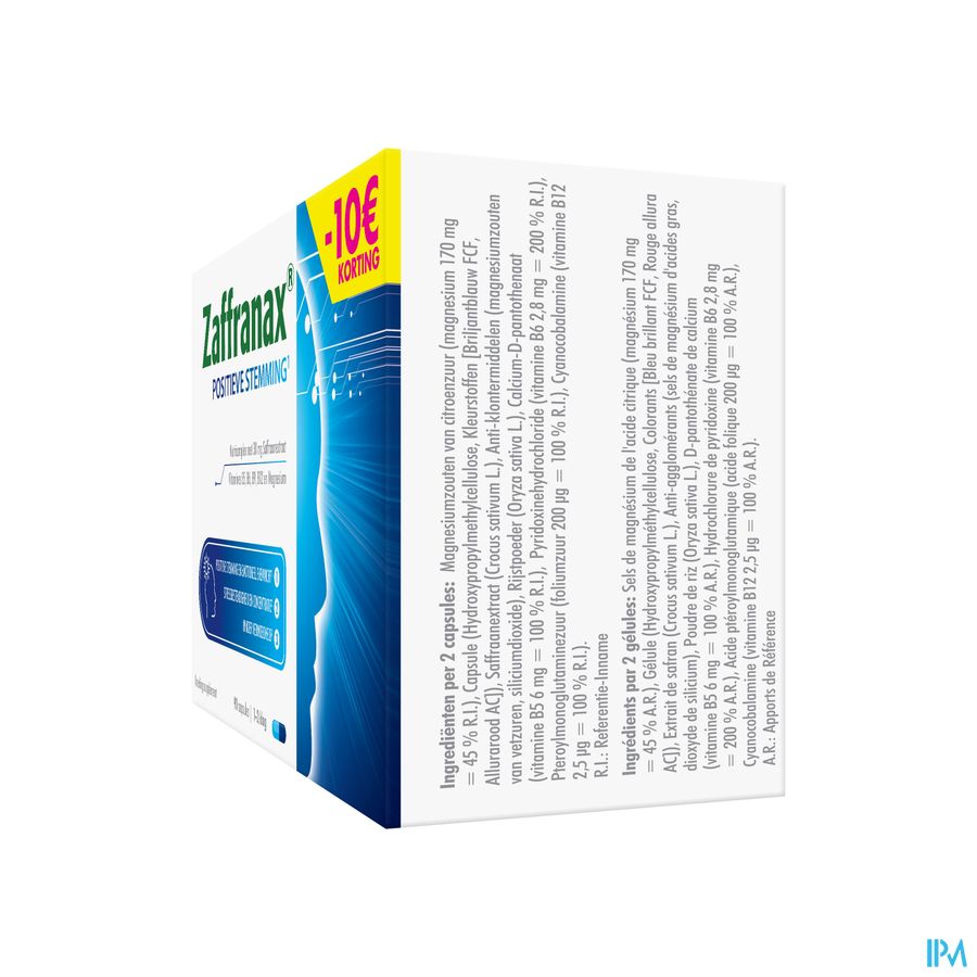 PROMO -10 EUR Zaffranax® Humeur Positive 90 Gélules - Émotionnel (1), stress (2), fatigue (3)